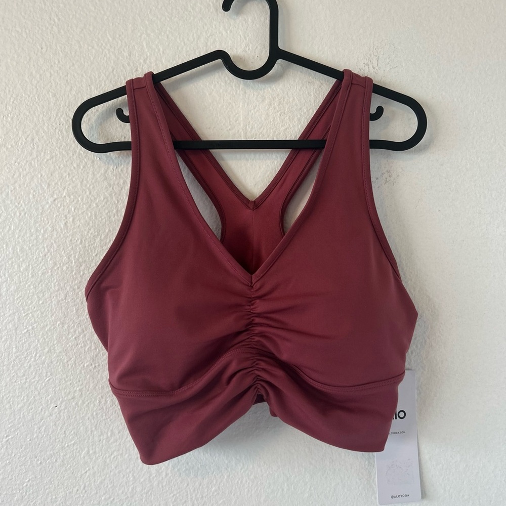 Alo Yoga Wild Thing Sports Bra In Mars Clay Size L - Picture 3 of 7